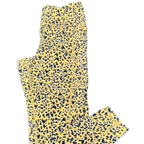 BCBGeneration Leggings High Waist Pants Leopard Print Yellow Women's Medium $68 - Picture 9 of 11